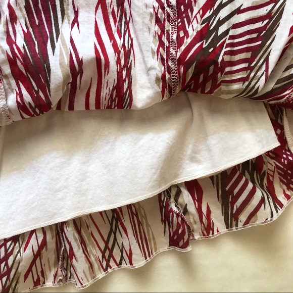 Apt 9 white and red abstract skirt size 10 petite - Picture 5 of 7